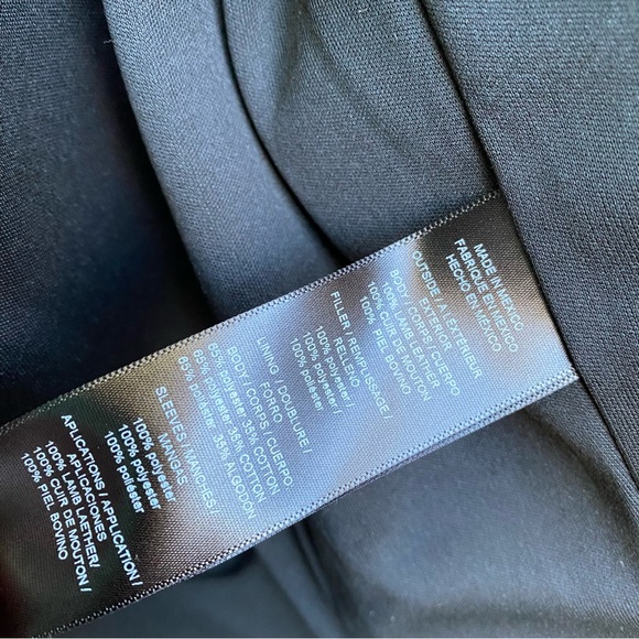 Thursday Mens Leather Racer Jacket Matte Black - Picture 11 of 15